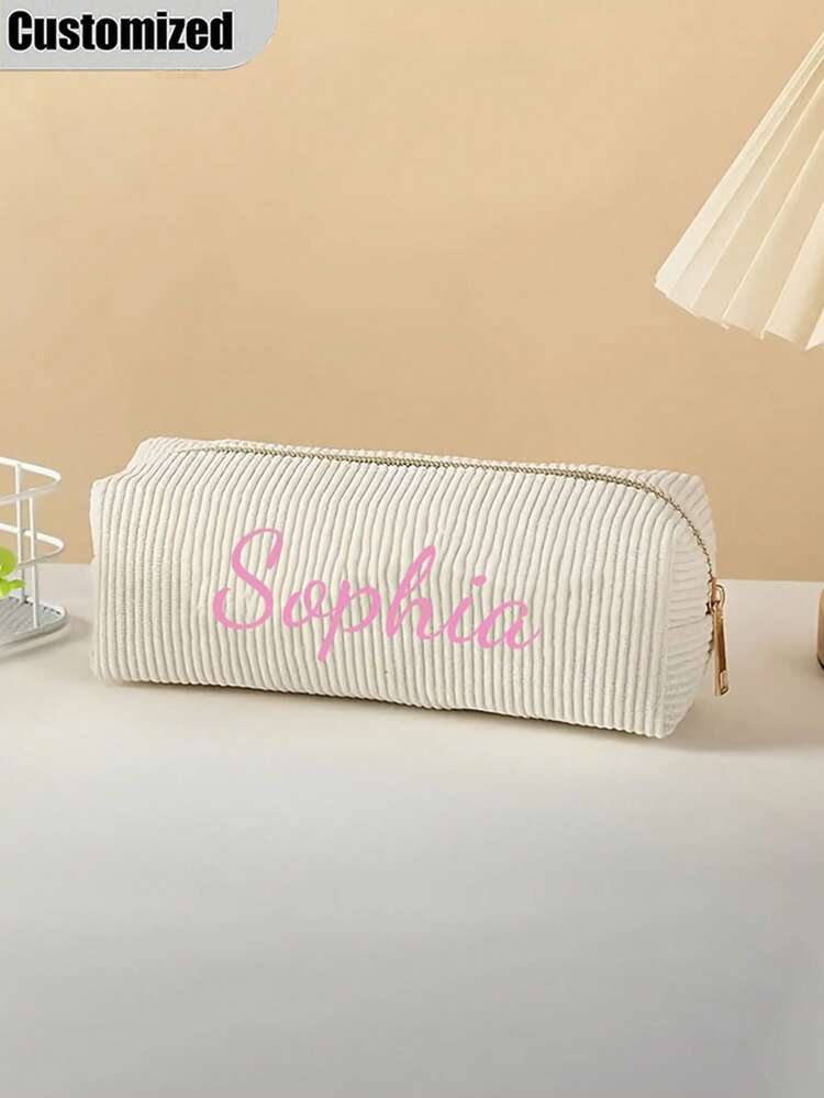 Hộp bút có khóa kéo tùy chỉnh - Tên/Chữ cái cá nhân hóa, Túi đựng đồ dùng học tập/văn phòng hai lớp với khóa kéo an toàn, Quà tặng sinh nhật cho học sinh/giáo viên - Xanh dương, Hồng, Vàng, Đen - Túi đựng văn phòng phẩm bền chắc, thiết kế hai lớp, Quà Giáng sinh - Nhiều màu - Xem 6