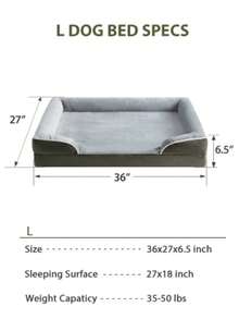 Pet Beds For Large Dogs, Dog Bed For Large Dogs, Big Dog Bed For Large Dogs, Xl Dog Beds For Extra Large Dogs Washable, Dog Beds Large, Xl Dog Bed Washable, Washable Waterproof Dog Bed, Dog Bed For Large Dogs - Orthopedic High Quality Puppy Beds With Removable Washable Cover, Egg Crate Foam Pet Mat, Suitable For Pet Up To 65 Lbs, Dog Bed, Dog Beds Large Sized Dog, Pet Bed, Dog Beds,Dog Beds Large Sized Dog,Large Dog Bed, Dog Bed Large, Dog Bed Orthopedic, Large Dog Beds, Dog Bed Large Size Dog, Large Dog Beds With Washable Covers, - Xám - Xem 6