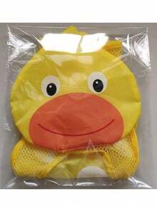 1pc Cute Animal Design Fabric Wall Hanging Storage Bag With Suction Cups For Bathroom Water Toy Organizer Bathing Supplies Basket - Multicolor - View 5