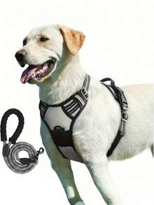 Anti-Pull Dog Harness With Dual Leash Clips, Adjustable Soft Thick Reflective Oxford Cloth Vest (Prevents Choking), Easy-Grip Handle - Suitable For All Dog Sizes. Please Confirm Size Before Ordering! (Harness Only, Leash Sold Separately!) - Multicolor - View 6