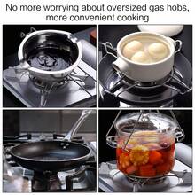 1个/2个家用燃气灶辅助架，不锈钢燃气灶支架，咖啡壶和摩卡杯架，牛奶壶架，迷你锅架，咖啡架，易于使用且经久耐用，耐热，适用于小型锅具，可用作额外的厨房用具架或保温工具 - 彩色 - 查看 7