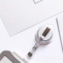 5pcs Sanrio Cute Floating Glitter Hello Kitty & Cartoon Character Retractable Badge Reel - Doctor/Nurse/Teacher/Office Badge - Multicolor - View 8