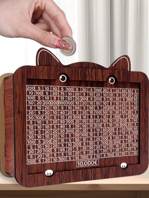 8-Goal Maneki-Neko Piggy Bank, Creative Home Decor, Easy Assembly, Encourages Saving Habit, Can Hold Up To €10,000, Perfect Gift For Friends