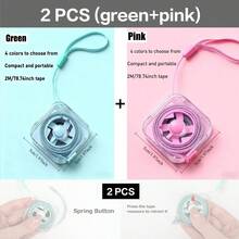 Retractable Soft Tape Measure With Hanging Cord And Button, Double-Sided CM/Inch Scale With Push Lock, Ergonomic Portable Sewing And Body Measurement Ruler For Waist, Bust, DIY Crafts (Multi-Color) - Multicolor - View 18
