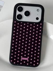 Simple Cute Pink Polka Dot Heart Stylish Phone Case Compatible With IPhone 17 Pro Max 17 Pro 17 16 Pro Max 16 Pro 16 15 Pro Max 15 Pro 15 14 Pro Max 14 Pro 14 13 Pro Max 13 Pro 13 12 Pro Max 12 Pro 12 11 Stylish Lovely Girl Shockproof Cover Gift - Pink Polka Dots - View 6