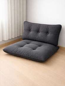 Premium Oversized Floor Pillow With Back Support - Indoor & Outdoor Versatile Seating - Soft Touch - Dark Grey - View 5