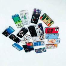 1:12 Scale Realistic Phone Model Prop - Double-Sided Printed Pattern, Multiple Colors Available, Durable Acrylic Material, Suitable For Doll House Decor, Furniture And Miniature Landscape Accessories, Designed With Fun And Exquisite Craftsmanship, Miniature Phone Decor, Phone Model Can Be Used As Food Accessories - Multicolor - View 9