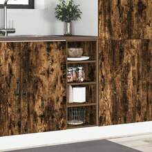 vidaXL Meuble bas "Riga" Chêne fumé 30 x 44,5 x 81,5 cm Bois d'ingénierie - Tabac - Voir 3