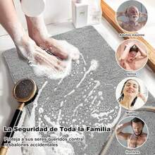 CYPNMaterial MÁS INOCUO - 2 Piezas Tapete Antiderrapante para Regadera 40*60cm Tapetes para Tina antiderrapante Drena Mas Rapido Sin Rincones Muertos No Crecimiento Bacterias RecortableFadhion - 219688047 - Ver 7