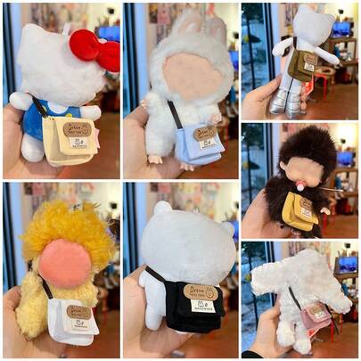 Doll Clothes Accessories, Compatible With Labubu, Kitty Sweater And Pants Or Skirt Set, Suitable For Doll, Cute Doll Figure Accessories For Play And Display (Shoes And Doll Not Included)