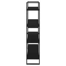Bibliothèque vidaXL à 4 niveaux, structure en bois noir 100x30x140 cm - Noir - Voir 6