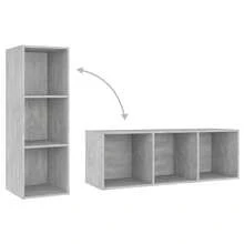 vidaXL | Mobile TV | 3 pezzi 37 x 35 x 107,5 cm - Grigio - Visualizzare 7