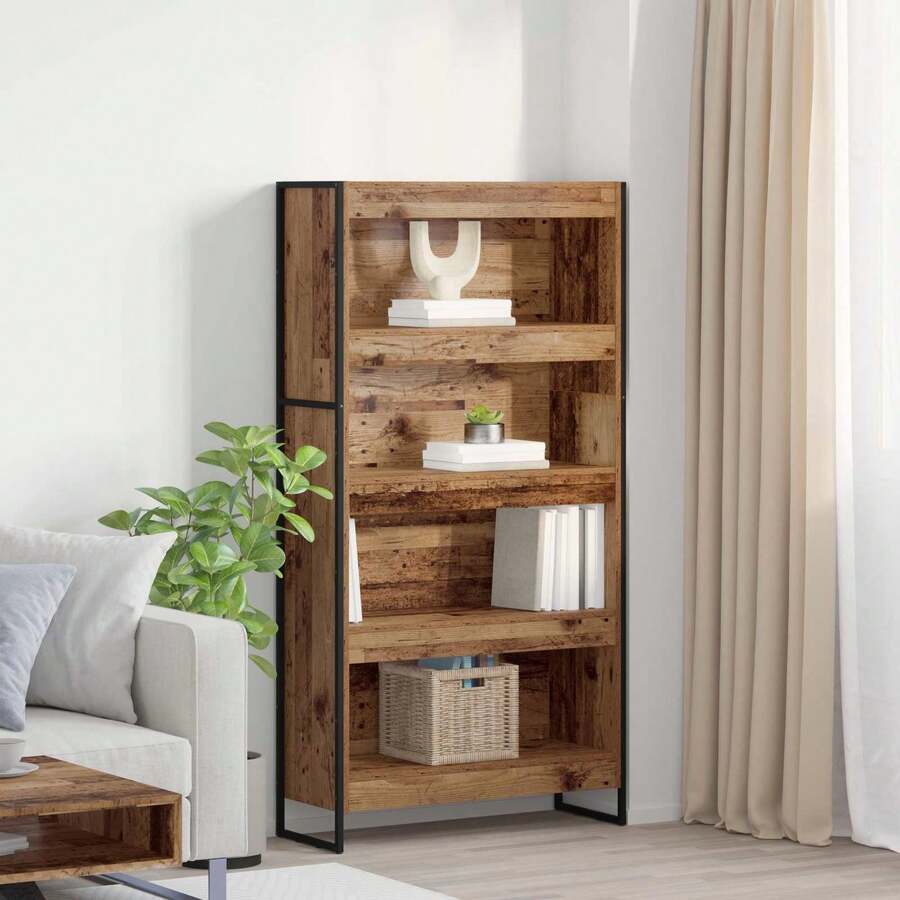vidaXL Bibliothèque 2 pz Bois Ancien 80 x 30 x 155 cm - Castano - Visualizzare 1