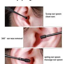 Spiral Ear Wax Cleaner Tool Set Gentle Effective Earwax Removal - Đen1 - Xem 2