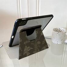 1 件装深绿色植物鸟类图案保护套 - 复古优雅风格爱好者和追求精致设计人士的理想之选，带笔槽的翻盖式平板电脑保护套，兼容 iPad 10.9/10.2/Air 第五代/Pro 11/10代/9.7/Air 2/iPad（第七代）/iPad（第八代）/iPad Air 4/5/iPad Pro 11 - 黑色 - 查看 4