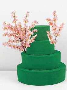 20pcs/10pcs/5pcs/4pcs/2pcs 16.5cm/4cm*12cm/4cm*8cm/4cm Round Floral Mud, Green Wet & Dry Floral Mud Blocks, Suitable For Weddings, Artificial Walkways, Party Decorations, Fresh Flower Arrangements, Room Decor - Multicolor - View 2