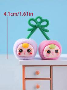 1个植绒双樱桃树脂DIY手工可爱创意饰品钥匙扣吊坠，水果幸运系列，生日、情人节、圣诞节、节日礼物，表面材质ABS（硬质），无植绒 - 彩色 - 查看 14