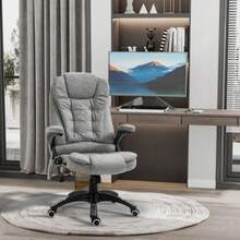 Vinsetto Office Chair With Massage And Heating Function, Ergonomic, Height Adjustable, Smooth Movements, 6 Massage Points, 68 Cm (W) X 72 Cm (D) X 110-120 Cm (H), Grey - Grey - View 2