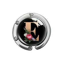 可折叠包包挂钩、钱包挂钩、手提包挂钩、桌面挂架、个性化字母A-Z、钱包夹、女士手提包挂钩、桌面挂架，更好地保护和展示您的包包 - 黑色字母 - 查看 18