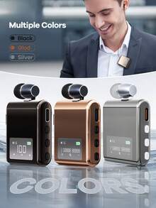 REMAX 带降噪功能的夹式蓝牙5.4耳机；12.6英寸可伸缩线缆；液晶显示屏；来电振动提醒；运动耳机；游戏耳机；办公耳塞； - K89-多色 - 查看 12