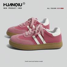 HUANQIU 女士系带休闲舒适帆布鞋 - 玫紅色 - 查看 10