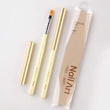 日式美甲笔套装 短款美甲笔 勾线笔 扫笔 凝胶美甲笔 美甲工具笔 - 彩色 - 查看 3