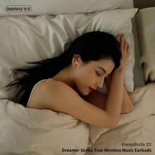 REMAX Dreamer 系列 SleepBuds Z2 真无线耳机提供放松的音乐和舒缓的声音，非常适合睡眠、冥想、旅行和日常放松。 - 米色 - 查看 3