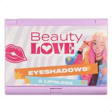 Color Baby Set maquillaje Beauty Love COLORBABY, con estuche con espejo, sombras, brillos, pintauñas, pegatinas y accesorios, maquillaje infantil  y no tóxico, desde 5 años ✅ Entrega 24/48h a España (península) - Multicolor - Ver 3