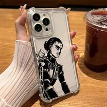 Attacks Anime On Titans Hot Cool Phone Case Clear For  17 16 14 15 11 12 13 Pro Max 16E Plus 17 Air Soft Shockproof Coverfunda Para  17 Pro Forros Para  Cheap  17 Case Valentine's Day - 混合顏色2 - 查看 12