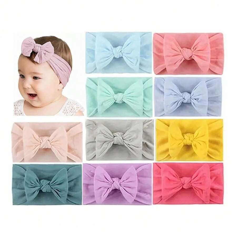 Turbante Headwrap Tiaras Niña Paquete Diadema 10pcs - Multicolor - Ver 1