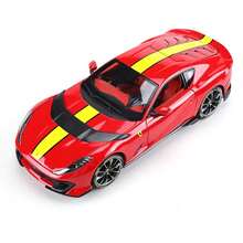 1:64 Escala Bburago  Serie Coleccionable Modelo de Coche de Metal Fundido (812 COMPETIZIONE Rojo) - Rojo - Ver 8