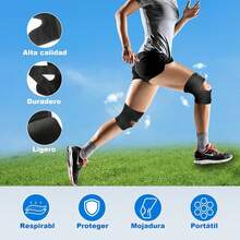 2 Piezas Rodillera Ortopédica,Rodilleras Deportiva de compresion, Rodillera Gym Ajustable Transpirable con Protector Estabilizador Laterales y Soporte Tibial para Menisco y Ligamentos ACL MCL,Unisex L - Grande - Ver 5