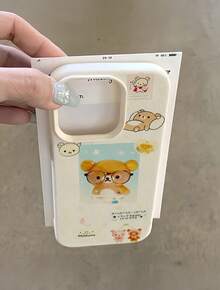 Cute Bear Rilakkuma Cartoon Phone Case Compatible With Phone Series 17 16 15 14 13 12 11 Pro/Plus/Pro Max Featuring A Shockproof Phone Cover, Waterproof Shell,Scratch Assistant,Gift For Friend,Durable Flat Back And Soft Edge,Ideal Phone Accessory. ,Valentine's Day Gift - Mô hình 1 (1 cái) - Xem 4