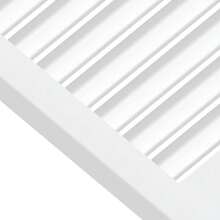 vidaXL Porte d'armoire à persiennes branco 39,5x39,4 cm pino sólido - Branco - Ver 4
