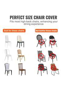 50Pcs To 150Pcs Spandex Chair Covers White Or Ivory Folding Kitchen Chairs Cover Universal Washable Slipcovers Protector Removable Chair Seat Covers For Wedding Party Dining Room Banquet Event - 象牙 - 查看 3