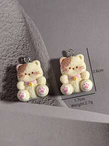 10/30/50pcs Resin Pendant Dog, Penguin, Rabbit Necklace Earring DIY Jewelry Making Cute Animal Pet Earrings Necklaces Keychains Charms