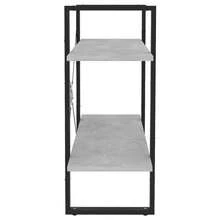 Biblioteca vidaXL de 2 niveles Gris béton 80x30x70 cm fabricada en ingeniería - Gris - Ver 5