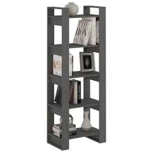 vidaXL Bibliothèque/Séparateur de pièce Gris 60x35x160 cm Bois massif - Gris - Voir 5