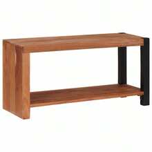 vidaXL Étagère Marron 80 x 30 x 40 cm Massiccio in Bois d'Acacia - Castano - Visualizzare 3