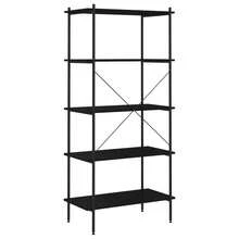 vidaXL Étagère con 5 livelli Noir 80x40x163 cm - nero - Visualizzare 5