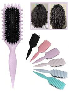 全新卷发造型梳，专为女性设计，打造卷发造型，减少拉扯和卷发分离，呈现清晰的卷曲纹理。糖果刷造型，多功能：梳子、后梳、造型梳、卷发梳、边缘梳、发梳、梳理头发、梳子套装、梳理头发、卷发梳、解结梳、女士梳、护发、旅行、美发产品、美发工具、美发配件、美发师、美发师配件、沙龙、美发设备