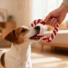 4-Piece Dog Rope Toys Set: Unique Shapes, Tightly Braided Cotton Rope For Durable Chewing & Teeth Grinding - Multicolor - View 9