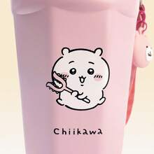 Miniso Cốc cà phê hoạt hình Chiikawa Series (Chiikawa/Hachiware/Usagi) 360mL/12.17oz, Chất liệu, Thiết kế nhỏ gọn, Thích hợp cho việc uống nước hàng ngày, Cốc nước dễ thương (1 chiếc) - Màu Hồng baby - Xem 6