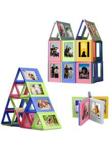 5-20个3英寸磁吸式相框迷你亚克力磁性相框透明亚克力卡片展示架 - 彩色 - 查看 7