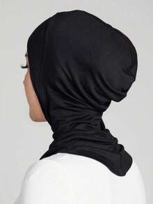 1/2件装穆斯林女士粘胶纤维头巾内衬，弹性针织颈部和下巴遮盖头巾帽即时内衬头巾 - 女士頭巾帽 - 查看 5