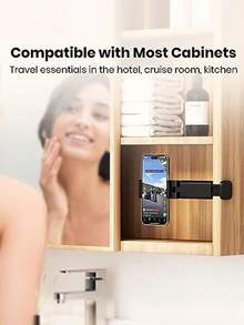 360° Rotatable Durable Travel Phone Holder, Also Can Be Used As Desktop Stand, Convenient Hands-Free Viewing, Ideal Christmas Gift And Aviation Travel Accessory - Multicolor - View 3