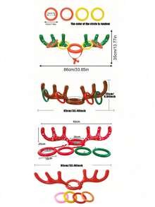 4/1 套鹿角装饰品，派对服装道具，趣味派对礼物，适用于嘉年华、节日、家庭活动、庆典派对装饰，2026 新年生日派对套装 - 彩色 - 查看 2