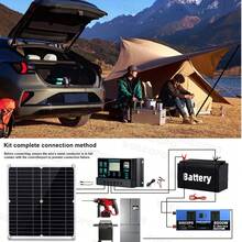 8000W Solar System Power Kit 12V/24V Dual Voltage LCD Inverter 100A Controller 300W Panel For Home/RV/Camping Power Station - SEP-11K-e8000 - View 8