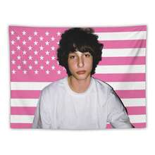 Mike Finn Wolfhard Celebrity Tapestry Thing Pink American Flag Print Stranger - Dorm Room Essential Wall Hanging For Bedroom & Living Room Decor - 彩色 - 查看 2