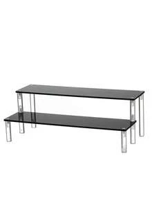 1pc Acrylic Multi-Tier Storage Rack, 1-5 Layers Shelves, Tiered Display Stand For Perfume, Skincare, Cosmetics, Suitable For Living Room, Bathroom, Bedroom, Home Decor , Makeup Room Decor - Black - View 5